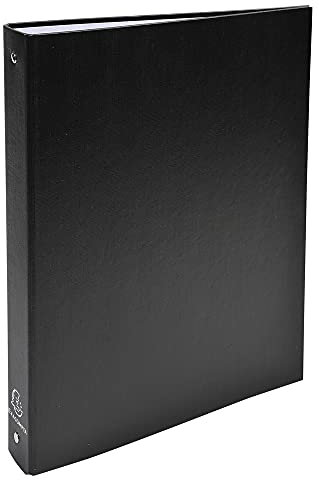 Exacompta 51371E Ringbuch (Festem-Karton, PP, 4 Ringe, Rücken 40 mm, DIN A4) schwarz