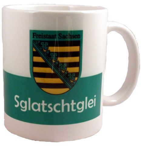 Sachsen Tasse mit witzigen sächsischen Sprüchen aus Porzellan Auswahl möglich (Sglatschtglei)