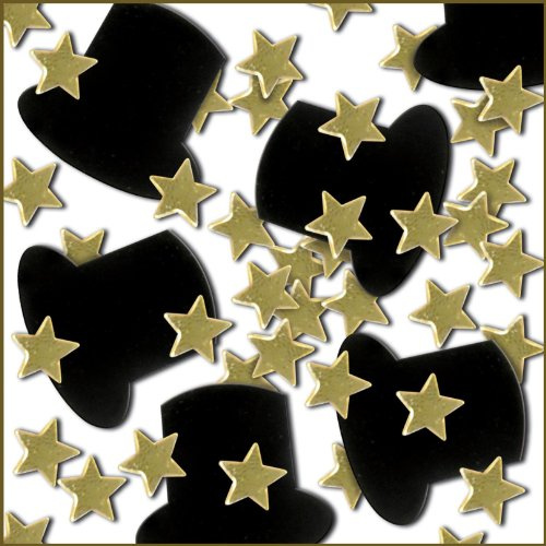Beistle Fanci Fetti Top Hats and Mini Stars, 1 Ounce in Package