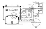 febi bilstein 38537 Luftfederbalg mit Stahlkolben , 1 Stück