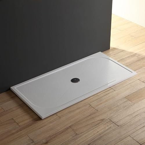 Kiamami Valentina - Piatto Doccia Resina Ultra Sottile | Filo Pavimento Antiscivolo | Design Moderno | 80x140 cm, Resina