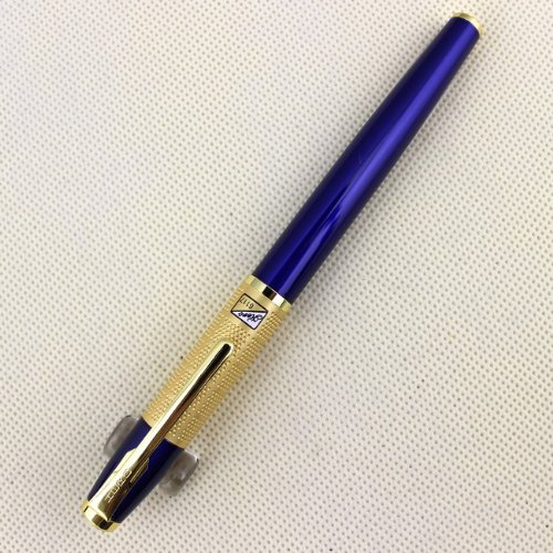 Advanced Hero Fountain Pen 6117 Blue and Golden Fine Nib