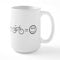 CafePress Mountain Bike Happiness Mugs 15 oz (444 ml) Ceramic Coffee Mug