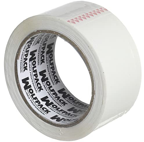 Wolfpack 14051300 - Rouleau adhésif d'emballage (48 mm x 66 m) Blanc