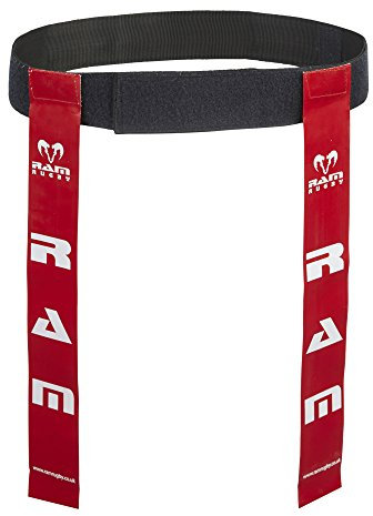 Ram Gürtel mit Markierungsfähnchen für Rugby, 10 Gürtel & 20 Streifen, erhältlich in 6 Farben und 2 Größen, rot