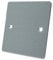 AET FSC1GBP Satin Chrome Flat Single Electrical Blanking Plate 1-Gang, 240 V
