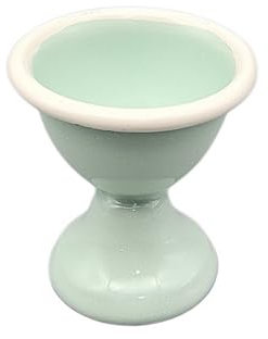 linoows Emaille Eierbecher, Eierständer, Nostalgie Eierbecher, Pastell Mint