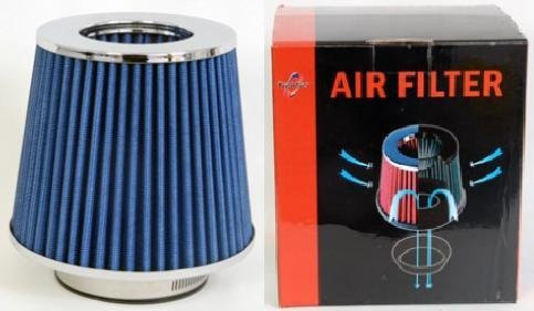 UNIVERSAL INDUCTION KIT AIR FILTER FITS MOST CARS K&N STYLE BLUE