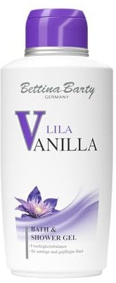 Bettina Barty LILA VANILLA Bath & Showergel 500ml | Feuchtigkeitsspendend | Für samtig, gepflegte Haut |Intensiver pudrig-warmer, blumiger Duft | Vegan | 1 x 500ml