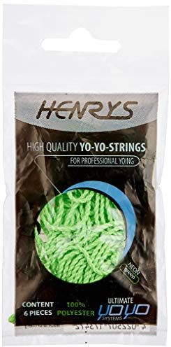 Henrys A01006-S06 - Yo-Yo Ersatzschnüre 6 Stück, neongrün