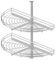 REJS Half Kitchen Cabinet 180 Degree Corner Carousel Storage System (Grey, Ø600)
