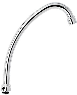 MONTSERRAT 0032.002 Beccuccio Tubo Verticale per Rubinetto o Miscelatore, Argento, 22 cm