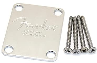 Fender 099-1446-100 Neck Plate American Series Basses 4 Bolt Chrome