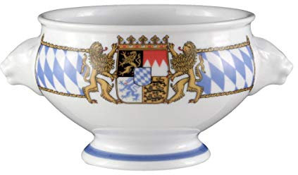 Seltmann Weiden 001.455849 Compact Bayern Löwenkopfterrine 0,50 L, Blau/Weiß/Gelb/Rot