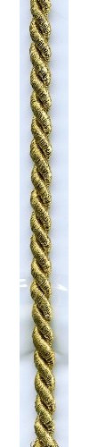 Kordel Schnur Effekt 2-teilig gedreht, ø 3.0 mm, Gold (Weihnachten) / Aufmachung 10 m