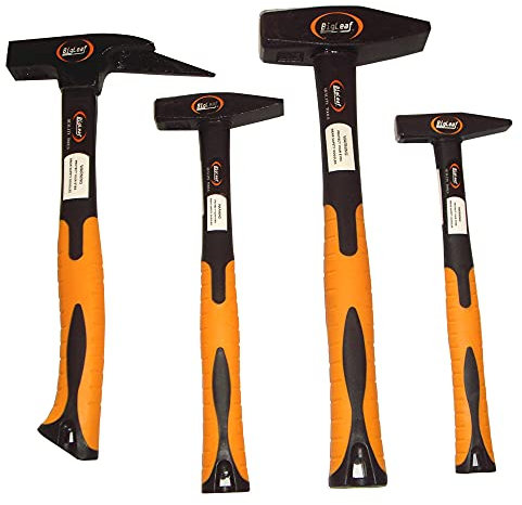 4 Hammer-Set 1 kg 600 g 300 g 100 g Schlosserhammer Universal-Hammer DIN 1041 Hämmer-Satz Fiberglas Hammer Satz Fiberglas griff vibrationsarm