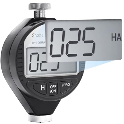 Gain Express Durometer Tester Shore A Hardness Tester, Rubber Tire Durometer Gauge 0~100HA Digital Hardness Meter with Large LCD Display