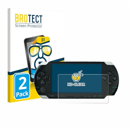 BROTECT (2 Stück Schutzfolie für Sony PSP 1000 Displayschutz Folie Made in Germany, Ultra-Klar