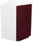 Berlioz Creations CG58HD Eckhängeschrank für Küche, in bordeauxfarbenem Hochglanz, 58 x 58 x 70 cm, 100 Prozent französische Herstellung