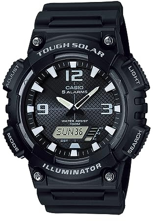 Casio AQS810W-1AVCF Men's AQ-S810W-1AV Solar Sport Combination Watch, black