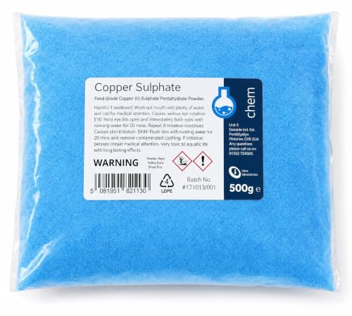Copper (II) Sulphate Pentahydate Fine Powder - 500g
