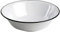 Strider Blue Rim Enamel Bowl 16cm | Rustic, Alloy Steel, 500ml, Ideal for Casual Dining & Camping