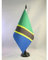 AZ FLAG - Tischflagge Tansania - 21x14 cm - Tansanische Tischfahne 14 x 21 Cm - Flaggen