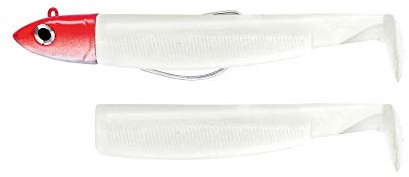 Fiiish Black Minnow 120mm Combo (Rigged and Ready) 25g Red Off Shore Head + White Body