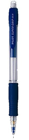 Portaminas pilot super grip azul 0,5 mm sujecion de caucho - Paquete de 12