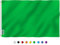 Anley Fly Breeze 3x5Pi Drapeau Solid Green Vive Résiste aux UV-Entête en Toile/Double Couture-Drapeau Vert Massif en Polyester, œillet en Laiton 3x5Pi