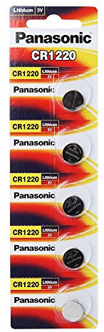 Panasonic Lot de 5 Piles Lithium 3 V CR1220