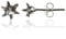 Chic-Net Silberohrstecker Stachel Blume Ohrstecker Ohrringe 925er Sterling Silber Schmuck