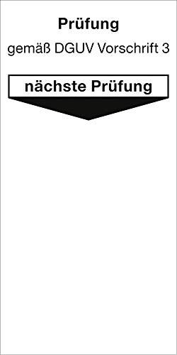 Aufkleber Grundplakette Prüfung gemäß DGUV Vorschrift 3 nächste Prüfung, Folie, 8x4 cm, 10 Stück