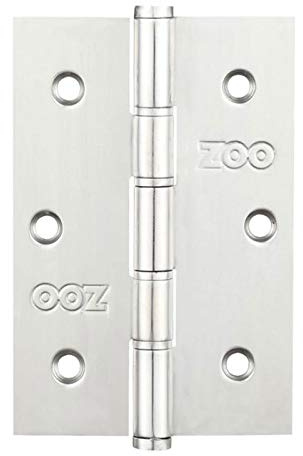 Zoo Hardware Slim Knuckle Ball Bearing Hinge - 76mm x 52mm - Polished Stainless Steel