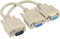 InLine 20586 Cavo VGA, Sub-D 15Pin Maschio a 2X VGA Sub-D 15Pin Femmina, 0.1 m, Sdoppiatore, Beige