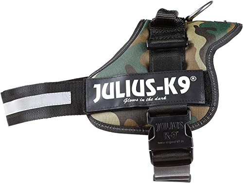 162M-1 Julius K9® Powergeschirr mit Logofeld Größe 1 Brustumfang: 65 - 80 cm Farbe: tarn/camouflage - K-9 Hundegeschirr Geschirr Einsatzgeschirr