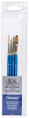 Winsor & Newton Cotmanpennello manico corto (confezione da 4)