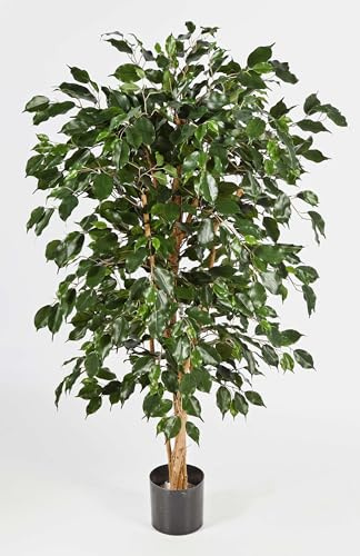artplants.de Künstlicher Ficus DECIO, 935 grüne Blätter, 150cm | Deko Ficus - Kunst Baum