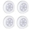 Foonii Luce Notturna Sensore di Movimento con magnetica, Alimentazione a Batteria [Classe di efficienza energetica A] (4er set, bianco)
