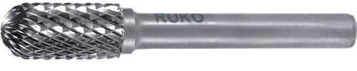 RUKO 116022 - Fresas metal duro forma C - WRC Semiesférica (10 x 60 mm)