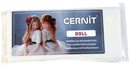CERNIT CE0950500010C - Block Modelliermasse (Polymer) DOLL, ofenhärtend, sofort gebrauchsfähig, 500g, für DIY, Puppen und Figuren, für Einsteiger und Hobbykünstler, Weiß, 1 Stück