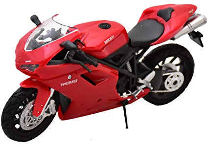 New Ray 57143A - Ducati 1198, Scala 1:12, Die Cast, Colori assortiti, 1 pezzo