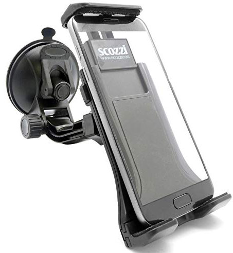 scozzi Handyhalterung Auto Saugnapf Autoscheibe Scheibe KFZ Handy Halterung Halter universal zB kompatibel mit Samsung S24 S23 S22 S21 A55 A54 A35 für iPhone 15 14 13 12 11 FE Plus Ultra Mini Lite Pro
