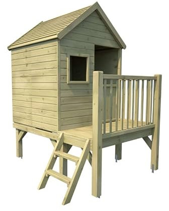 SOULET Spielhaus Winny (Gartenhütte, Holzhaus aus FSC zertifiziertem Kiefernholz, Kinderspielhaus für 3 Kinder) 002663