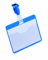 Durable Namensschild (mit Clip, 60 x 90 mm, Kunststoff) Packung à 25 Stück, blau, 810606