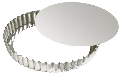 Gobel 126432 Tourtière Rond Cannelé Fond Mobile Fer Blanc