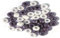 Rayher Perles en verre grand trou opaque ø 5,4mm 55g, gris/violet/blanc, 1439400