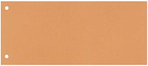 Q-Connect KF00519 Trennblätter, Farbregister, Aktenfahnen, Universalregister Trennstreifen 10,5 x 24 cm 100 Stück orange