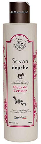 French Shower Gel Cherry Flower, Organic Argan Oil 250ml - Maison du Savon de Marseille