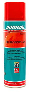 ADDINOL Silikonspray - 500 ml Spraydose - bildet einen geruchsneutralen wasser-, licht- und witterungsbeständigen Schmierfilm, hohe Wasserresistenz